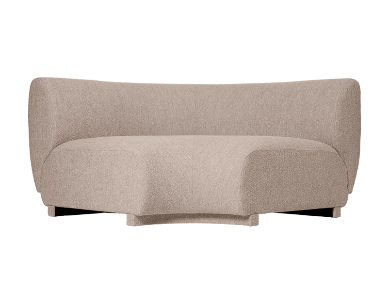 Rico Sofa Corner - Wide - Soft Bouclé - Natural