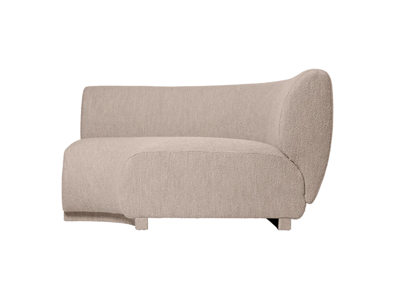 Rico Sofa Corner - Wide - Soft Bouclé - Natural