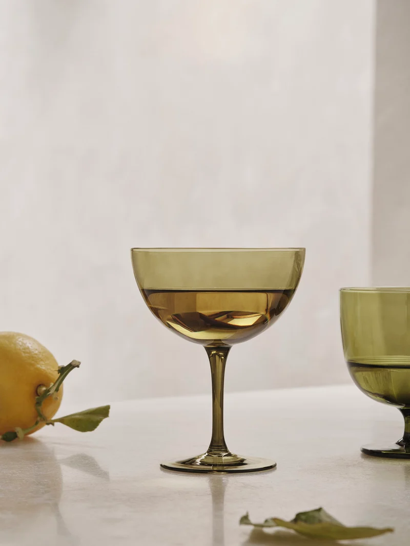 Host Cocktail Glasses - Set of 2 - Moss Green