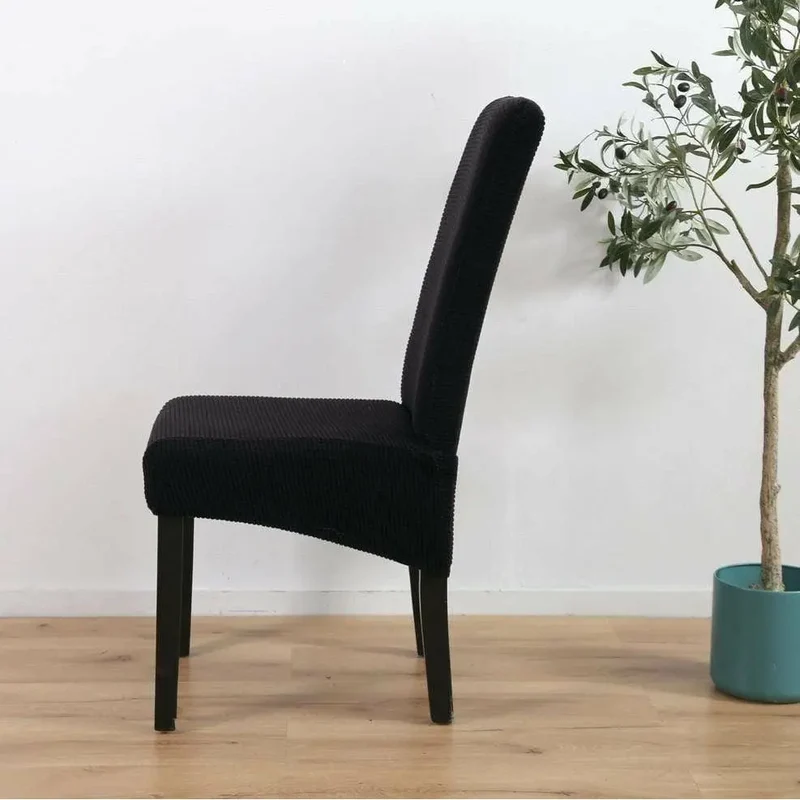 Housse de chaise en tissu tricoté, large, doux et incliné