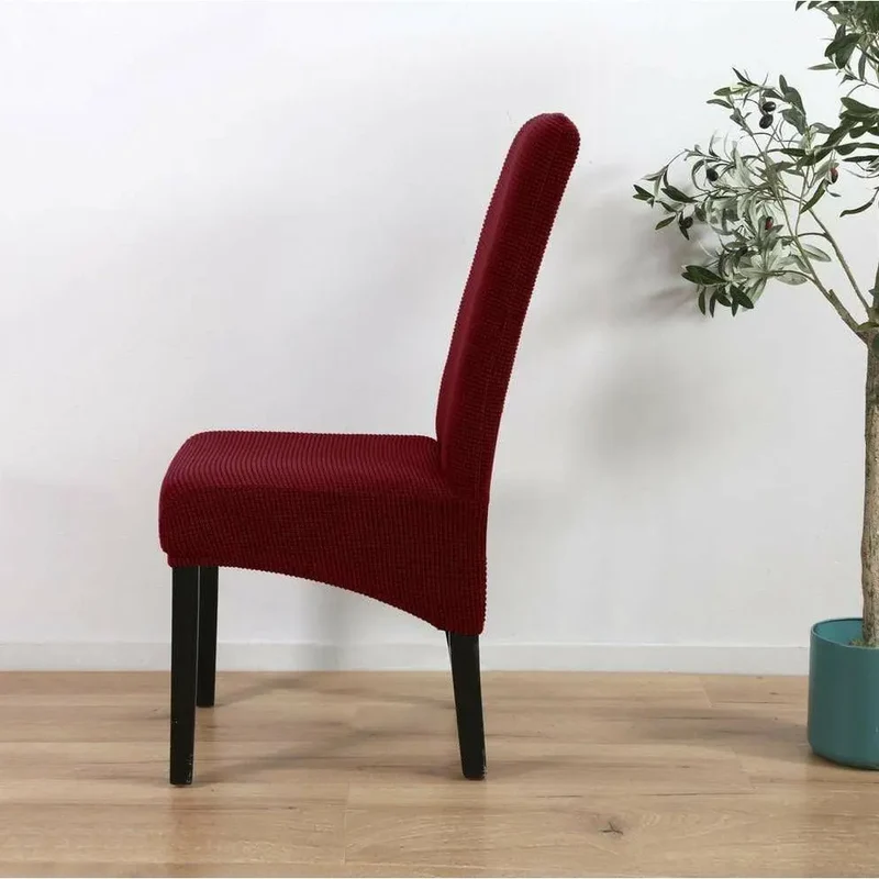 Housse de chaise en tissu tricoté, large, doux et incliné