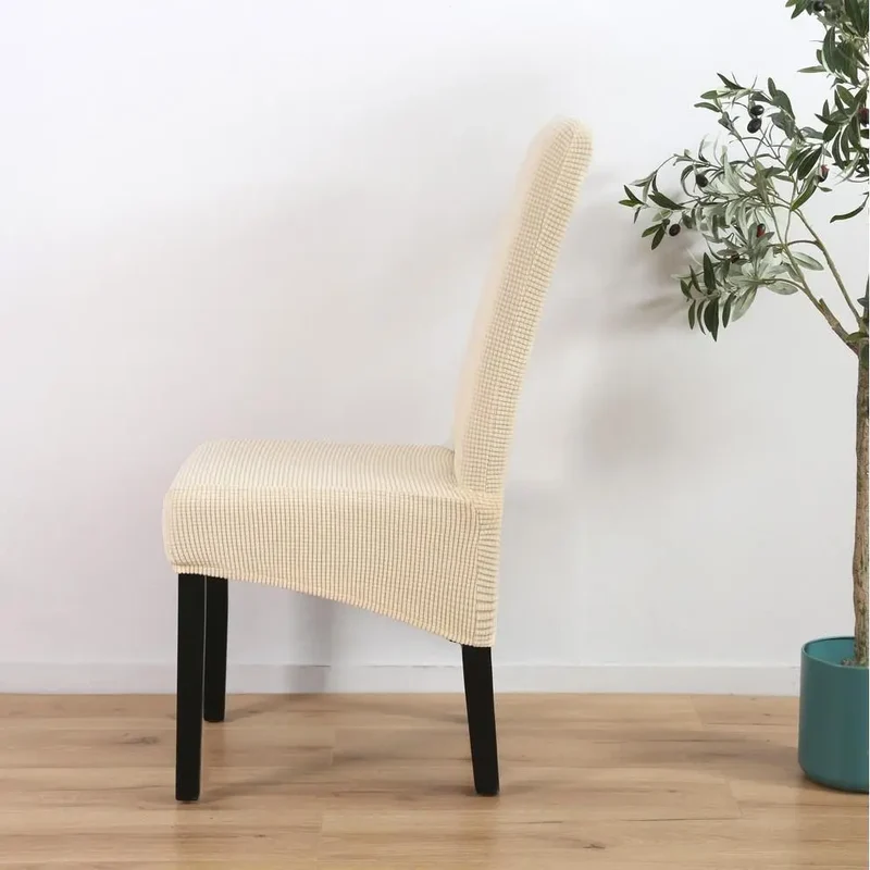 Housse de chaise en tissu tricoté, large, doux et incliné