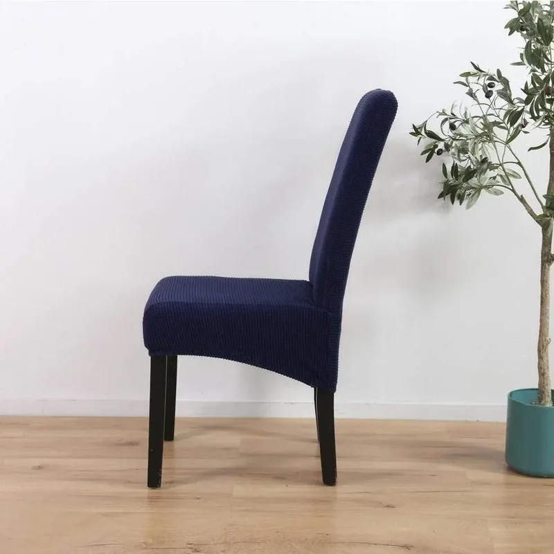 Housse de chaise en tissu tricoté, large, doux et incliné