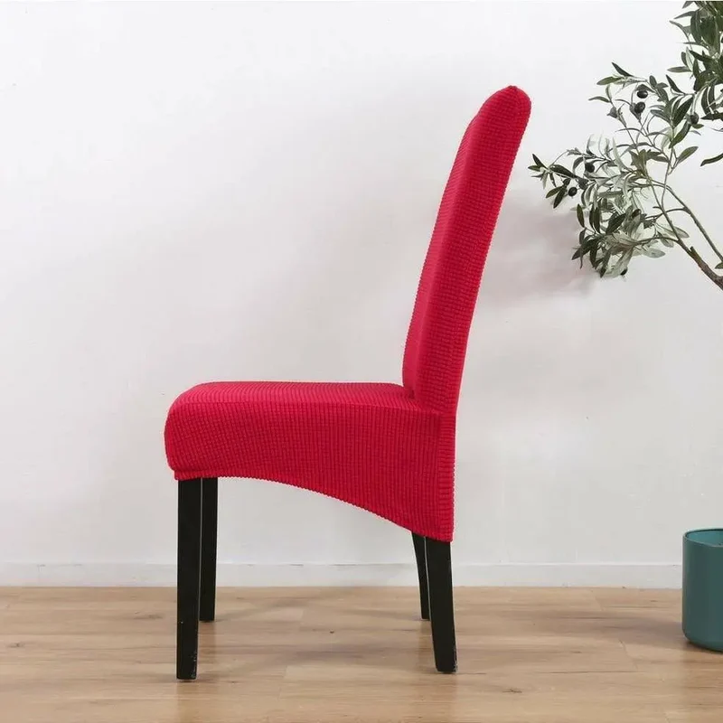 Housse de chaise en tissu tricoté, large, doux et incliné