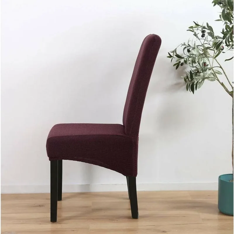 Housse de chaise en tissu tricoté, large, doux et incliné