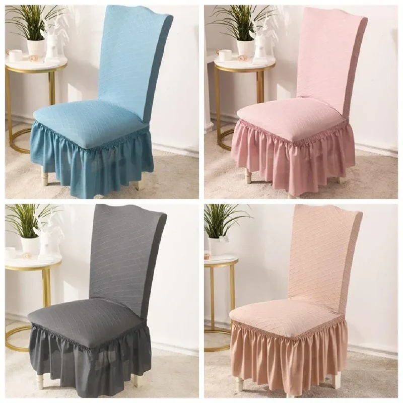 JAPOMA - Housse de chaise avec jupe, style européen universel