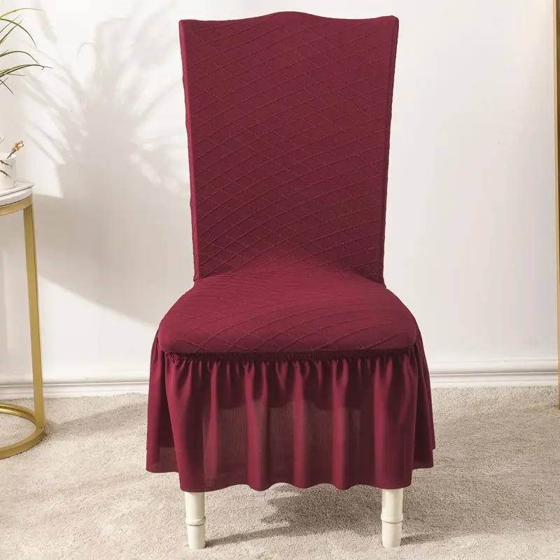 JAPOMA - Housse de chaise avec jupe, style européen universel