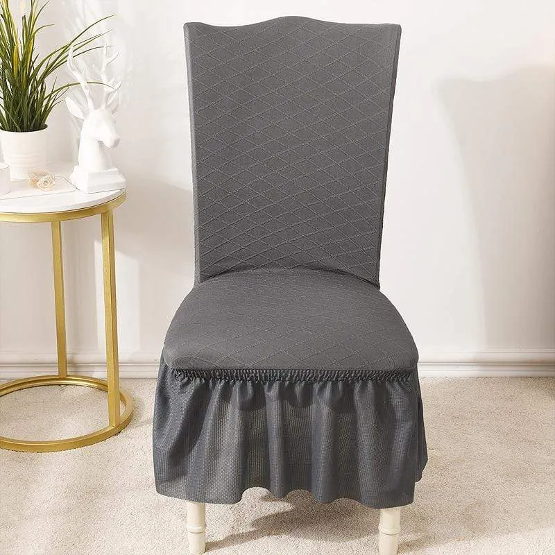JAPOMA - Housse de chaise avec jupe, style européen universel
