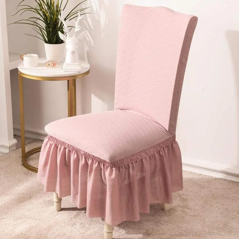 JAPOMA - Housse de chaise avec jupe, style européen universel