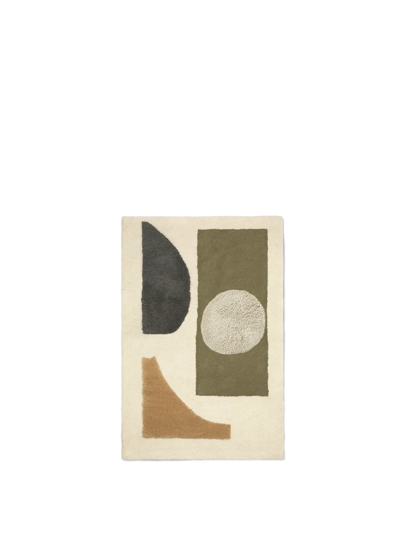 Bloco Tufted Rug - Green/Off-White