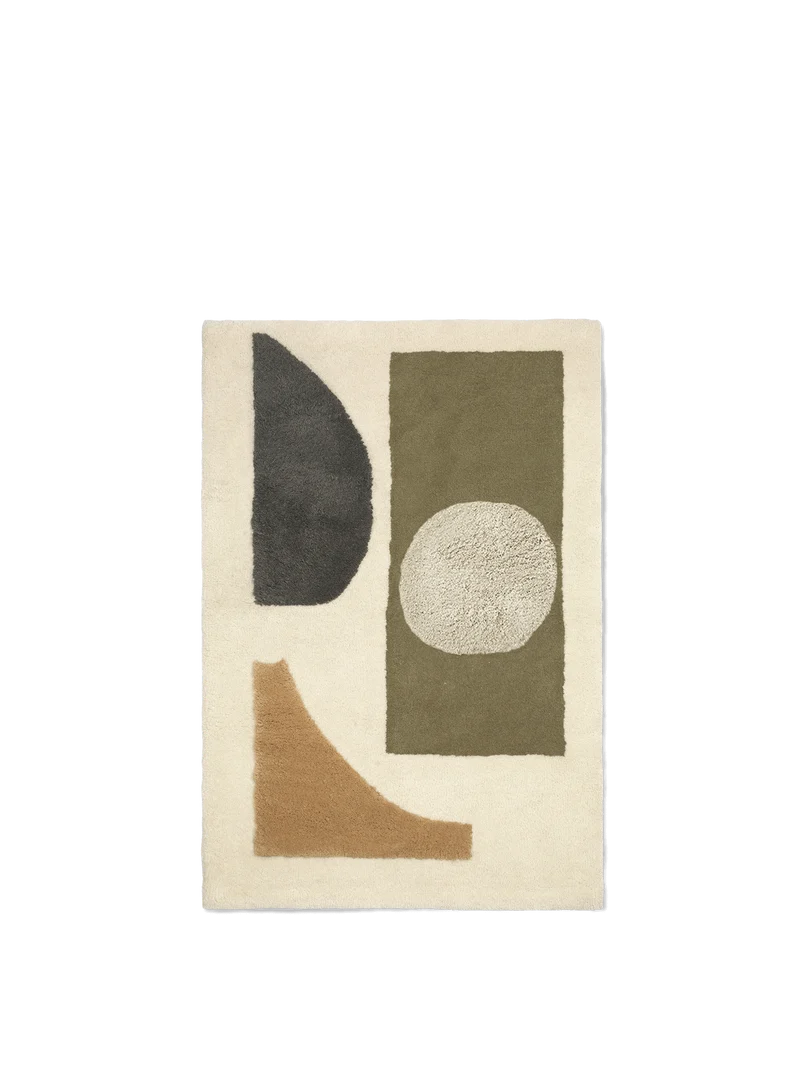 Bloco Tufted Rug - Green/Off-White