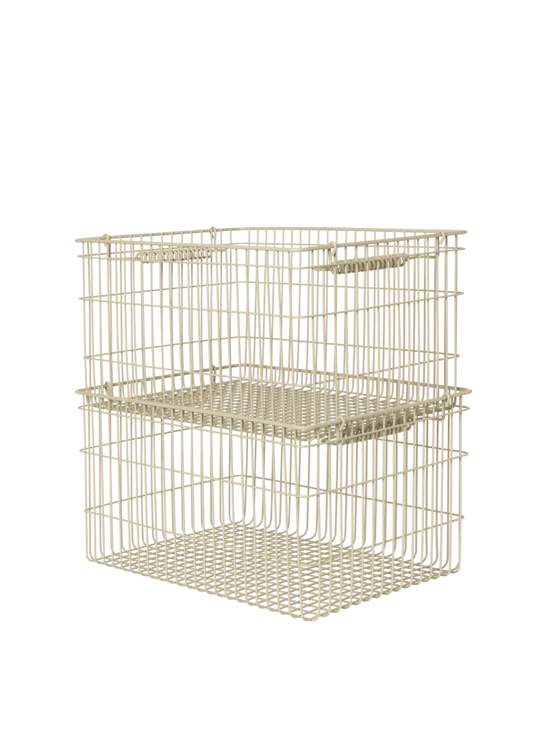 Cala Stackable Baskets - Set of 2 - Cashmere