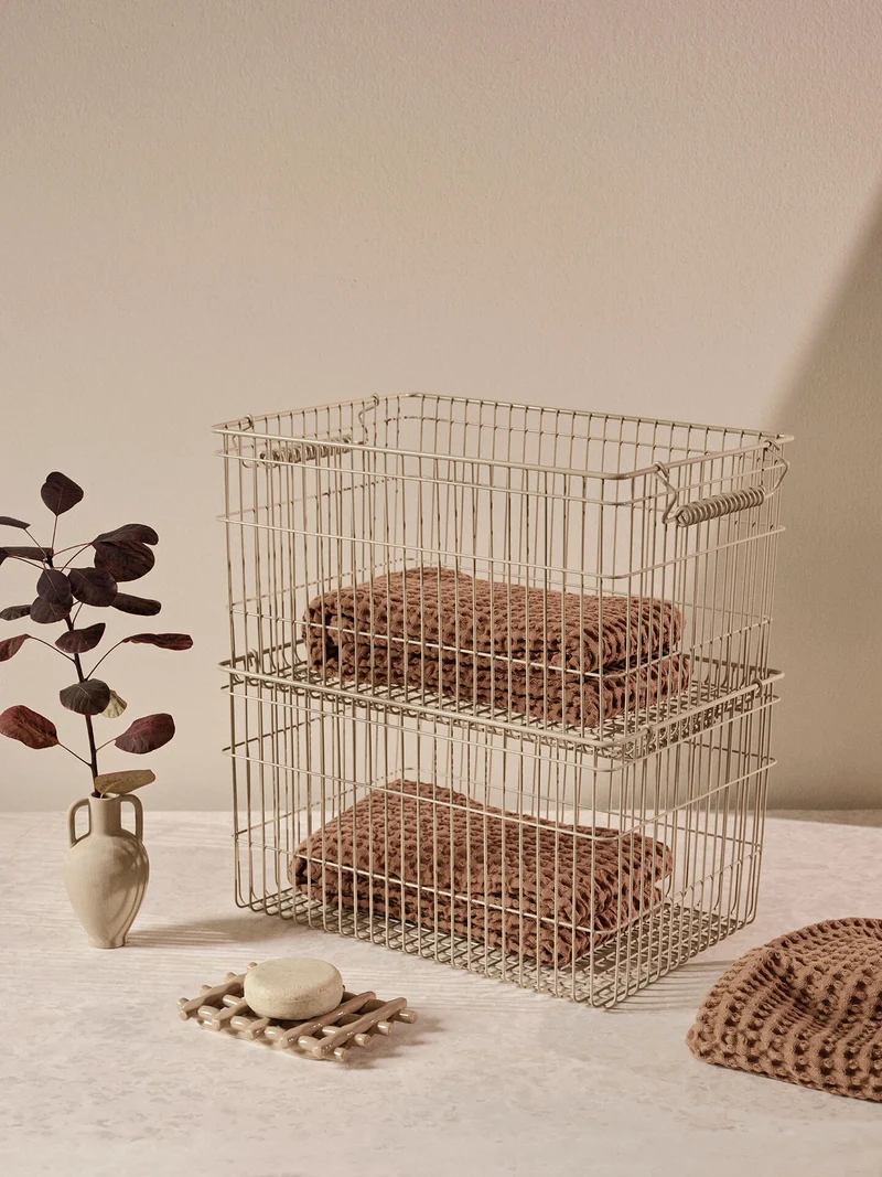 Cala Stackable Baskets - Set of 2 - Cashmere