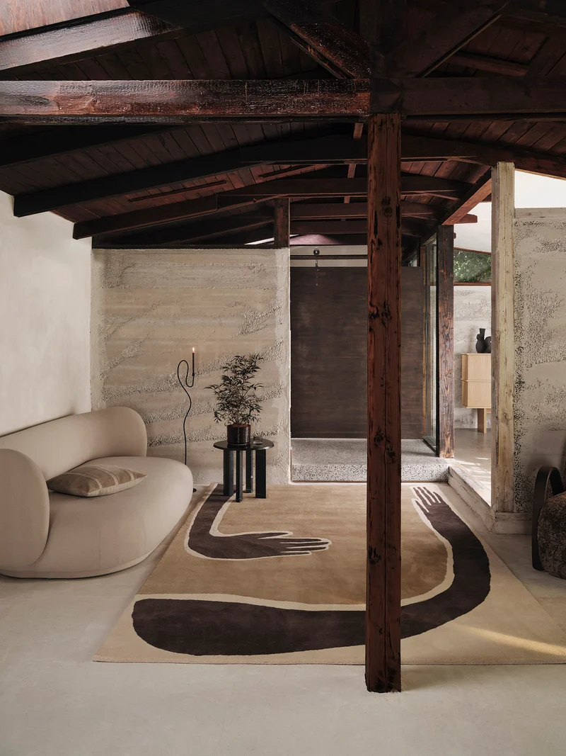 Pose Tufted Rug - Dark Coffee/Off-white