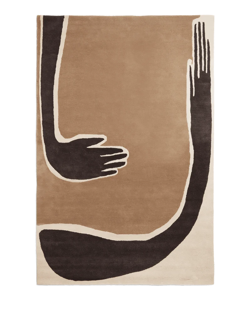Pose Tufted Rug - Dark Coffee/Off-white