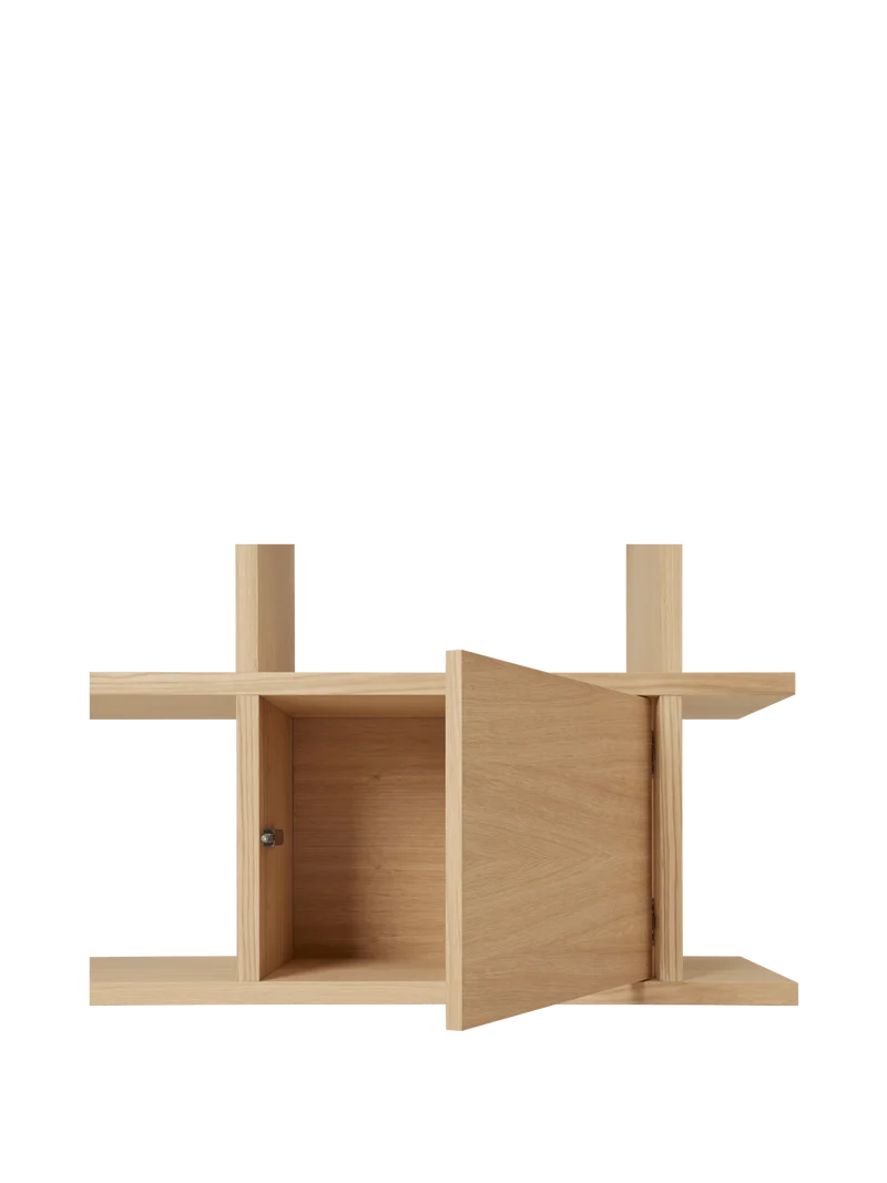 Kona Bookcase Cabinet Insert - Natural Oak Veneer