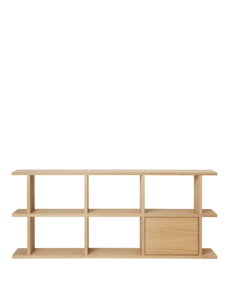 Kona Bookcase Cabinet Insert - Natural Oak Veneer