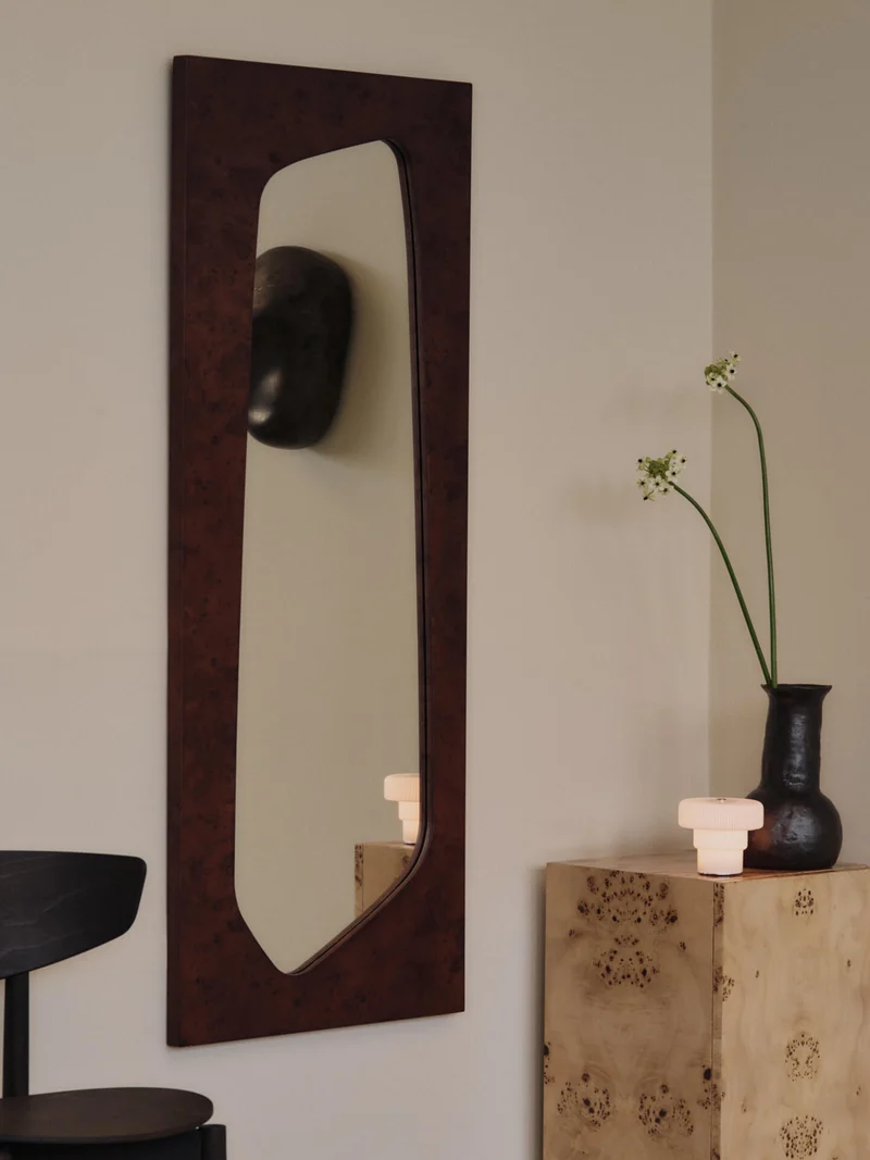 Folia Mirror - Large - Dark Stained Burl