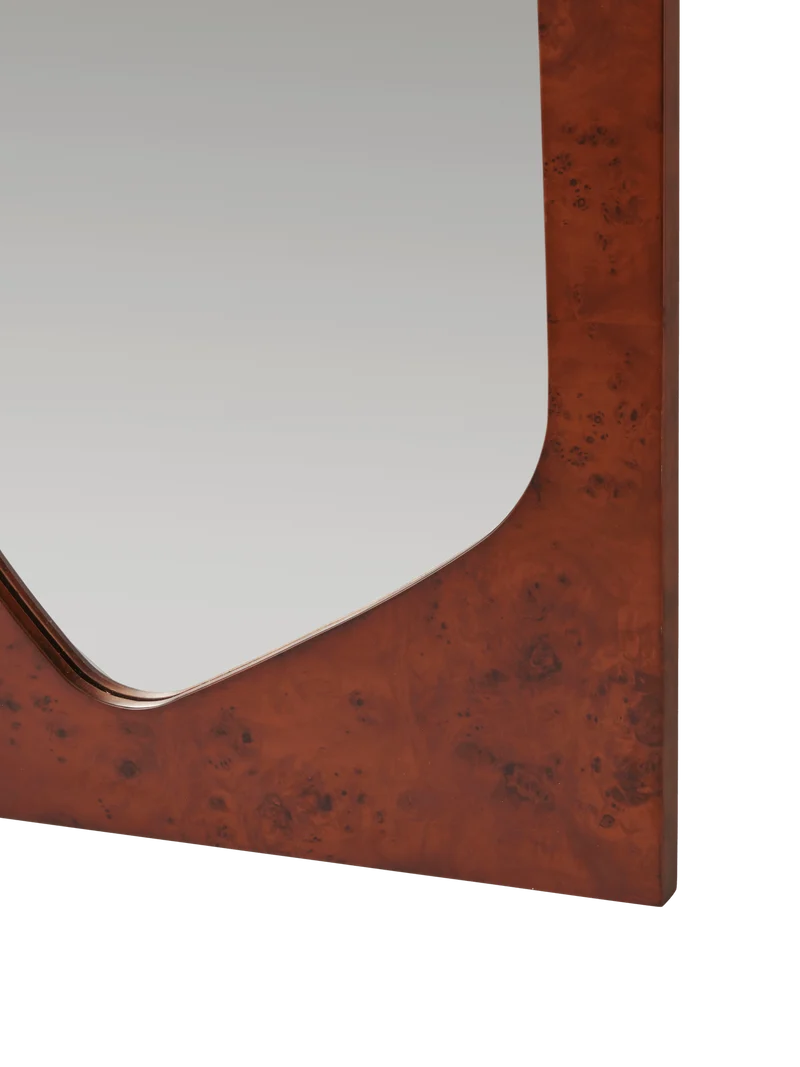 Folia Mirror - Large - Dark Stained Burl