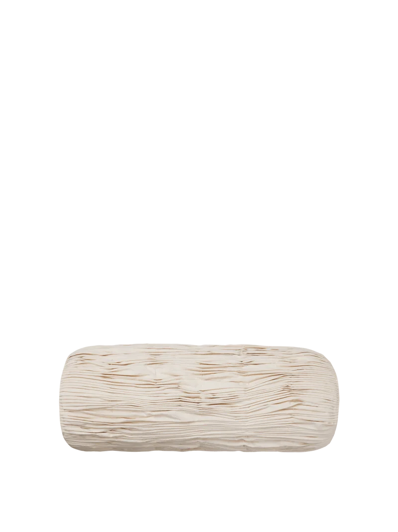 Falda Smocked Bolster Cushion - Undyed