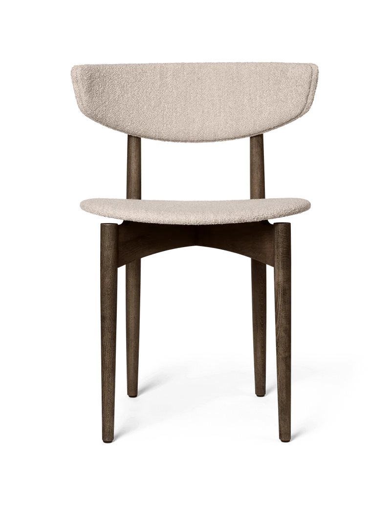 Herman Dining Chair - Upholstered - Soft Bouclé - Dark Stained Beech/Natural