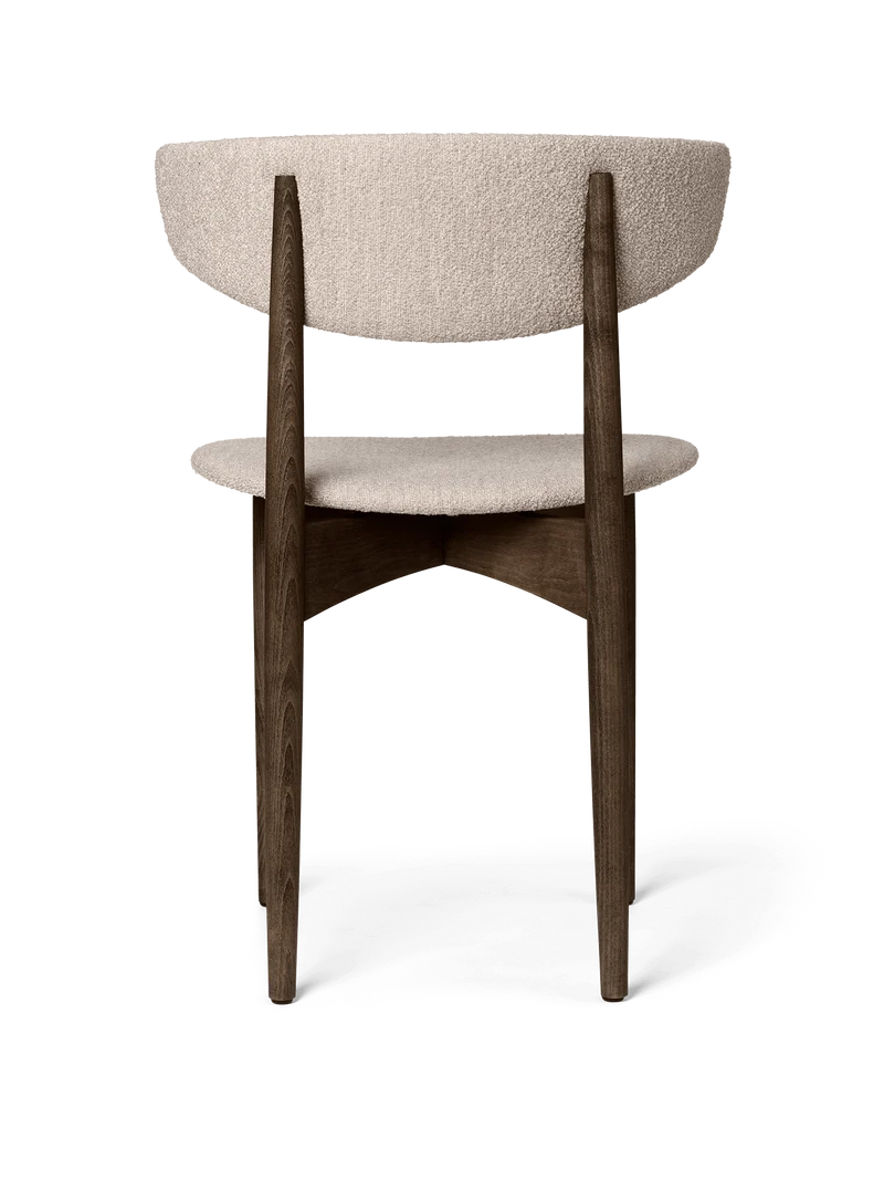 Herman Dining Chair - Upholstered - Soft Bouclé - Dark Stained Beech/Natural