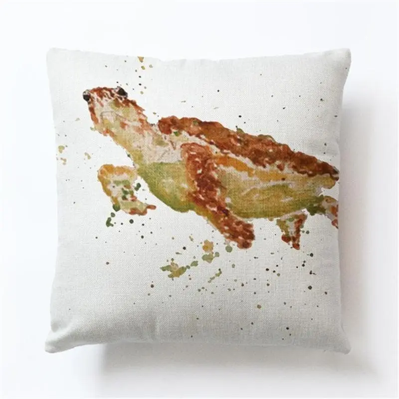 Housse de coussin impression polyester motif Tortue