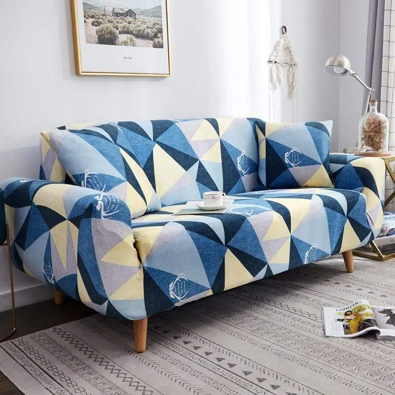 BLEU JAUNE - Housse de canapé et fauteuil