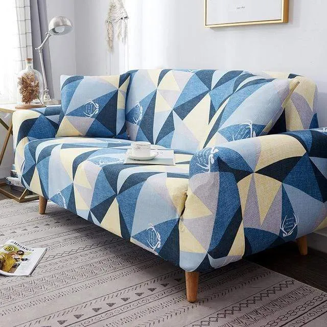 BLEU JAUNE - Housse de canapé et fauteuil