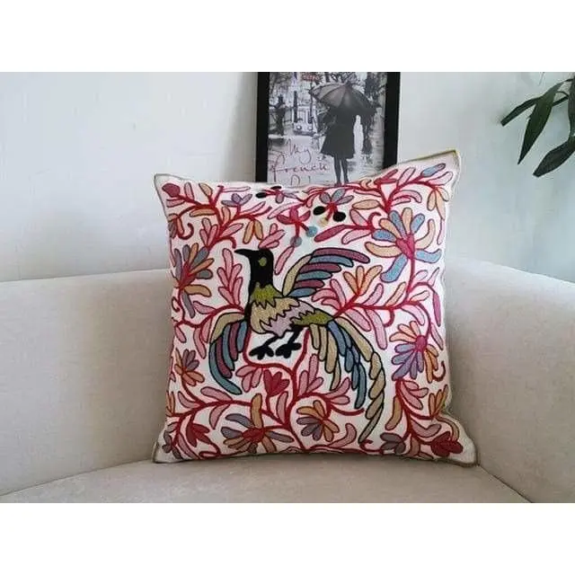 Housse de coussin canapé brodée avec double renfort BRODE