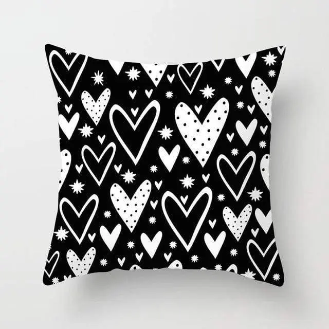 GEOPILLOW - Housse de coussin géométrique pour canapé
