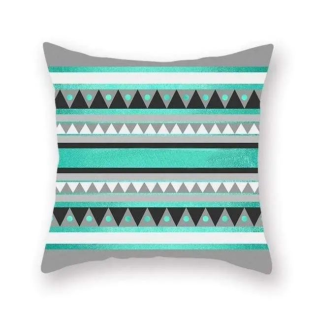 GEOPILLOW - Housse de coussin géométrique pour canapé