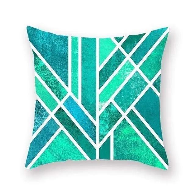 GEOPILLOW - Housse de coussin géométrique pour canapé