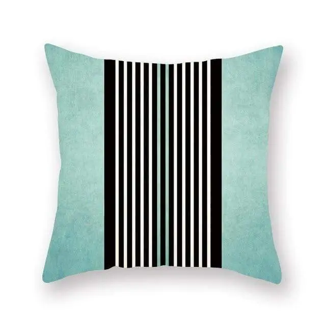 GEOPILLOW - Housse de coussin géométrique pour canapé