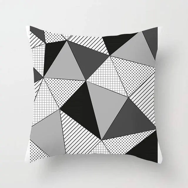 GEOPILLOW - Housse de coussin géométrique pour canapé
