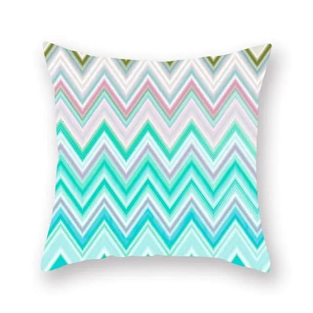 GEOPILLOW - Housse de coussin géométrique pour canapé