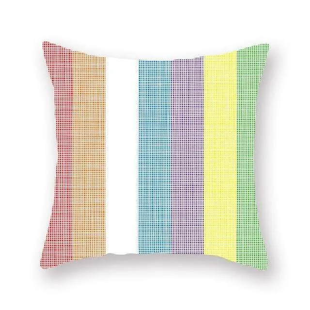 GEOPILLOW - Housse de coussin géométrique pour canapé