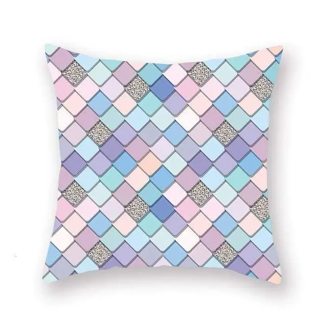 GEOPILLOW - Housse de coussin géométrique pour canapé