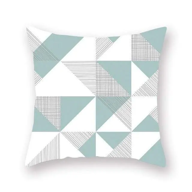 GEOPILLOW - Housse de coussin géométrique pour canapé