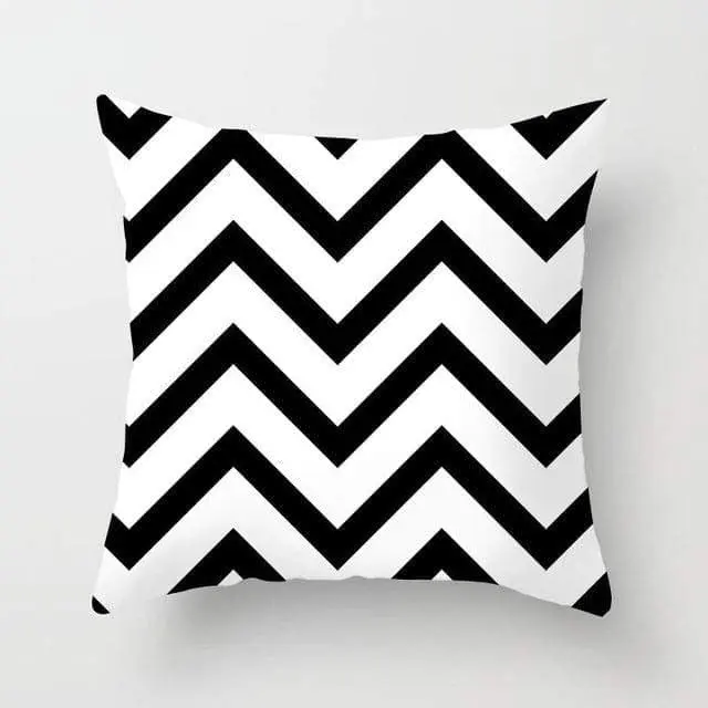 GEOPILLOW - Housse de coussin géométrique pour canapé
