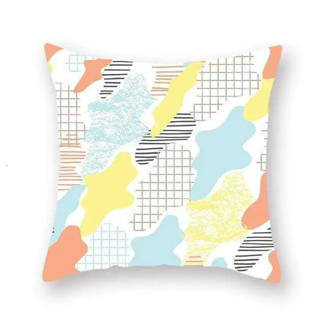 GEOPILLOW - Housse de coussin géométrique pour canapé