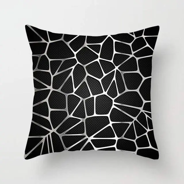 GEOPILLOW - Housse de coussin géométrique pour canapé