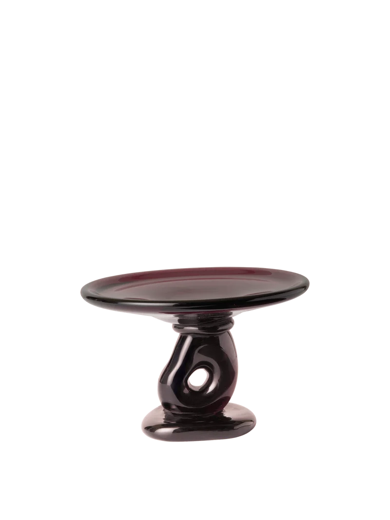 Damo Glass Centrepiece - Small - Dark Grape