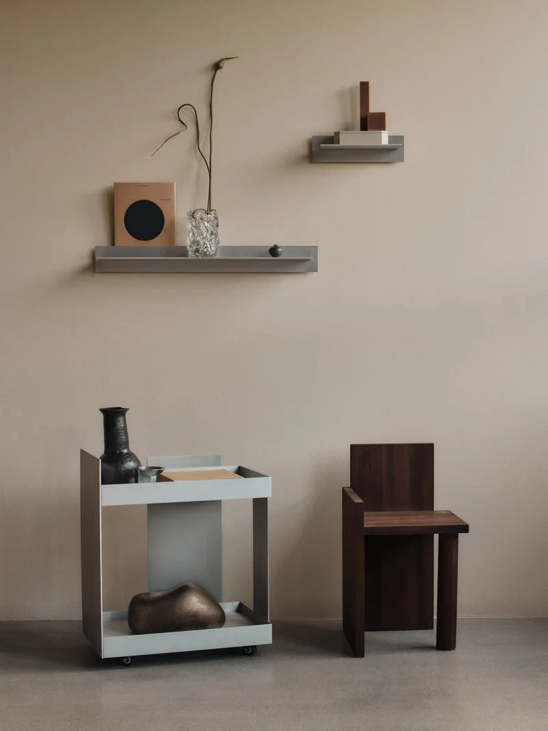 Lager Wall Shelf - Single - Large - Aluminium