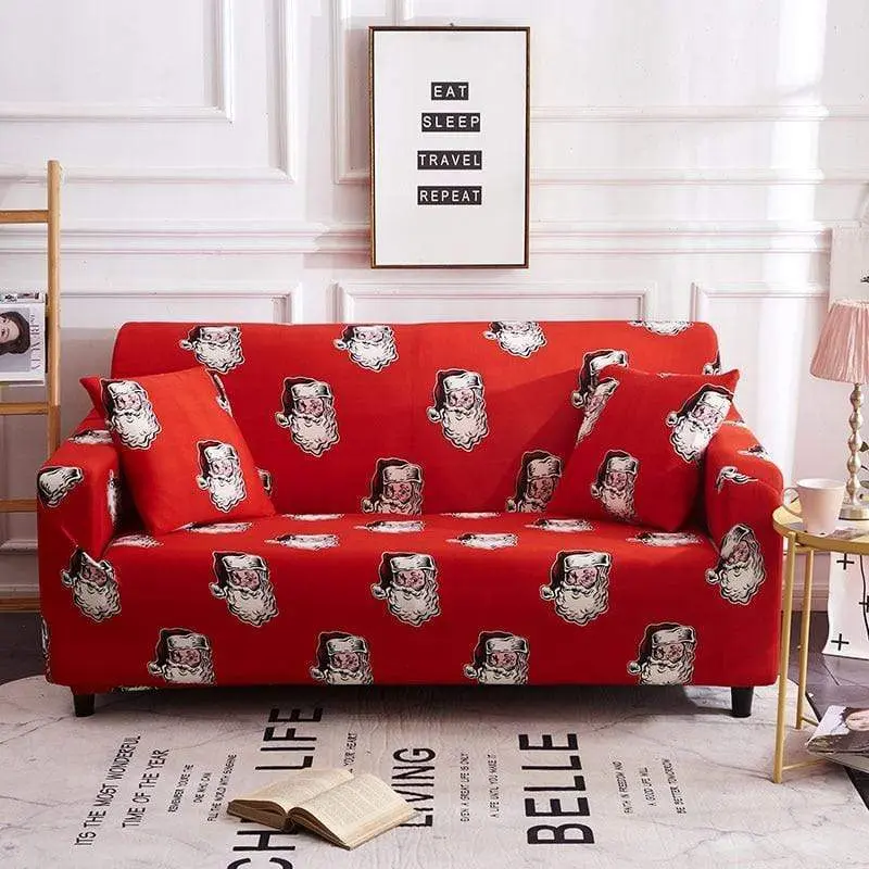 Housse de canapé élastique déco Noel