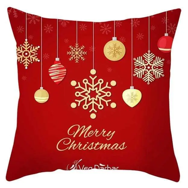 Housse de coussin Noël Rouge