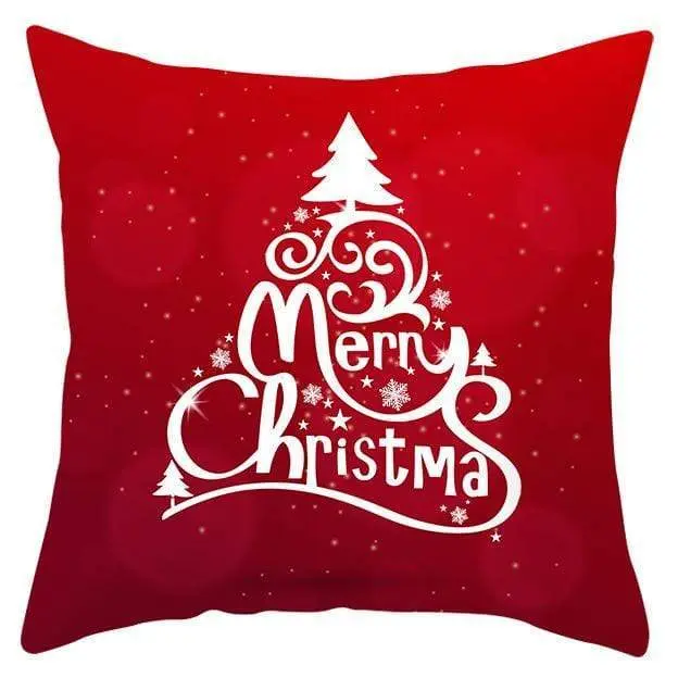 Housse de coussin Noël Rouge