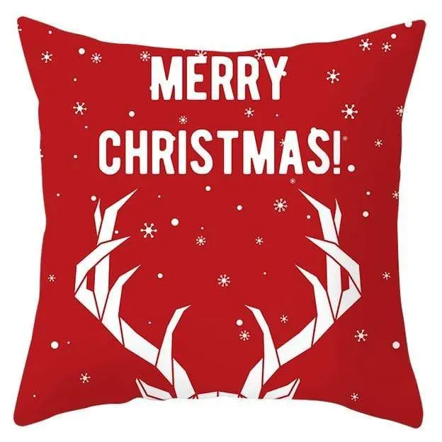 Housse de coussin Noël Rouge