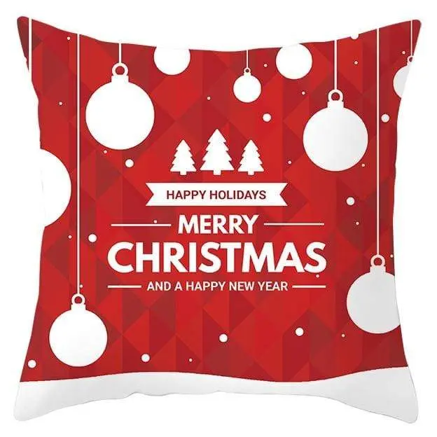 Housse de coussin Noël Rouge