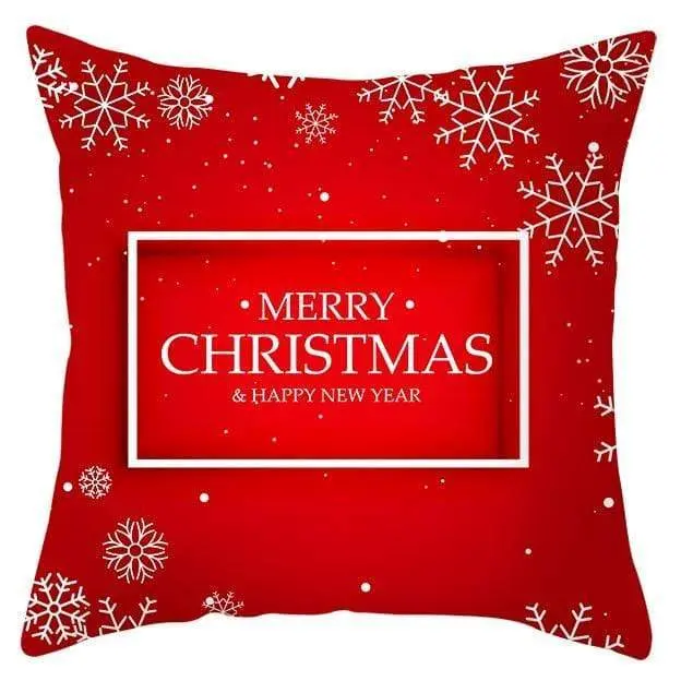 Housse de coussin Noël Rouge